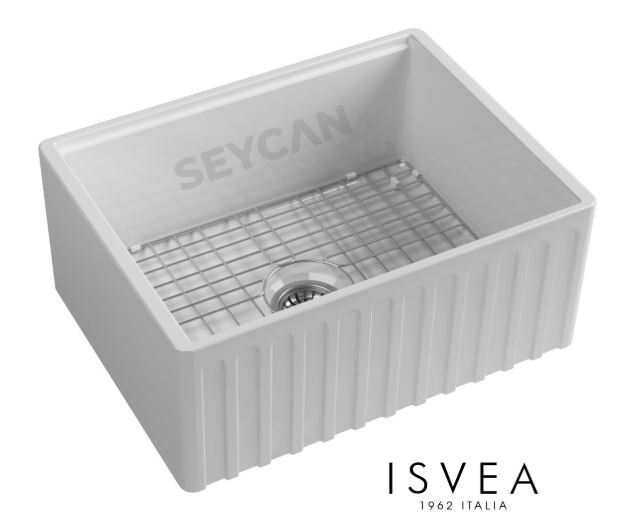 İsvea Ravenna 61 cm Tek Hazneli Seramik Evye