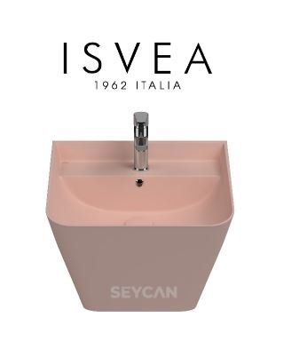 İsvea Sott Aqua Asma Monoblok Lavabo 50 cm Somon