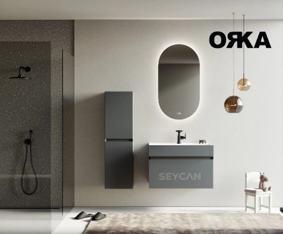 Orka Lusso 80 cm Asma Banyo Dolabı