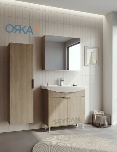 Orka Purus 80 cm Ayaklı Banyo Dolabı
