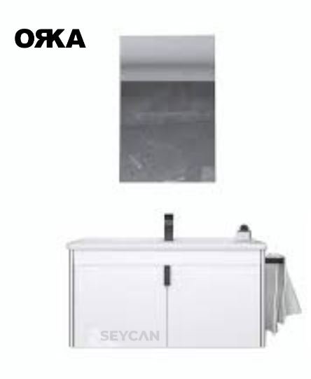 Orka Trio 100 cm Kapaklı Asma Banyo Dolabı