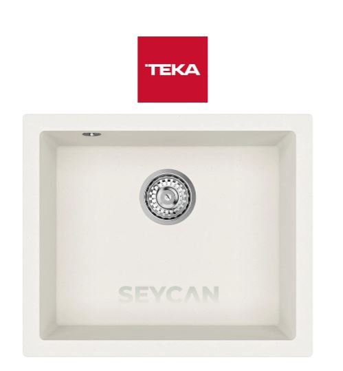 Tek Hazneli Beyaz Tequartz Eviye