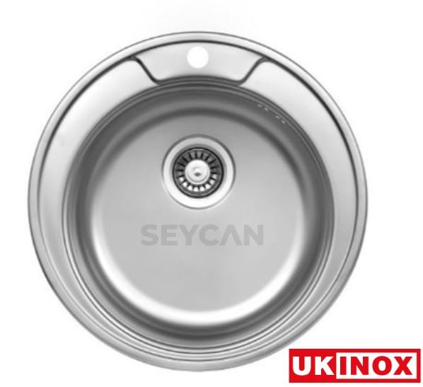 Ukinox Favorite490 Tezgah Üstü Q45 Çelik Evye