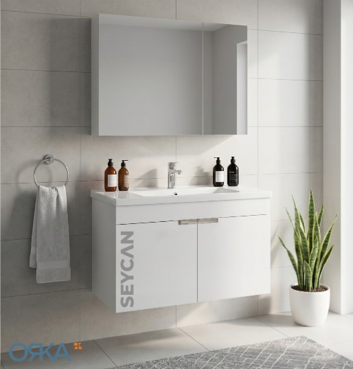 Orka Desna 90 cm Asma Banyo Dolabı
