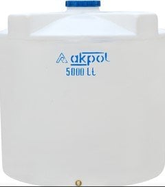 Akpol 5000 lt Beyaz Polietilen Dik Silindir Su Deposu