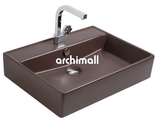 Kastra 60x46cm Tezgahüstü Lavabo Mat Moka