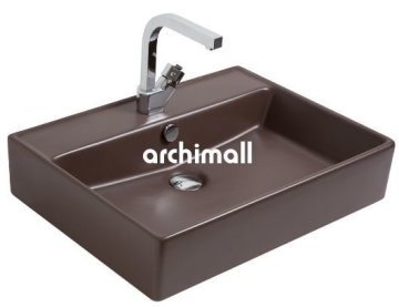 Kastra 60x46cm Tezgahüstü Lavabo Mat Moka