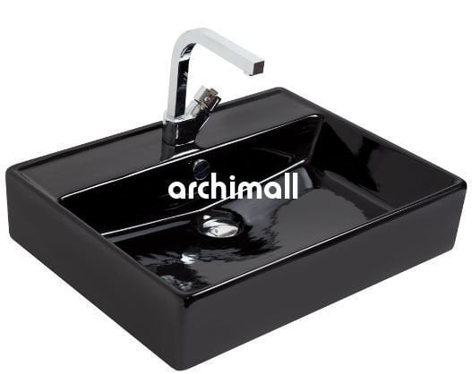 Kastra 60x46cm Tezgahüstü Lavabo Siyah