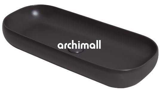 Niv 85x37cm Tezgahüstü Lavabo Mat Antrasit