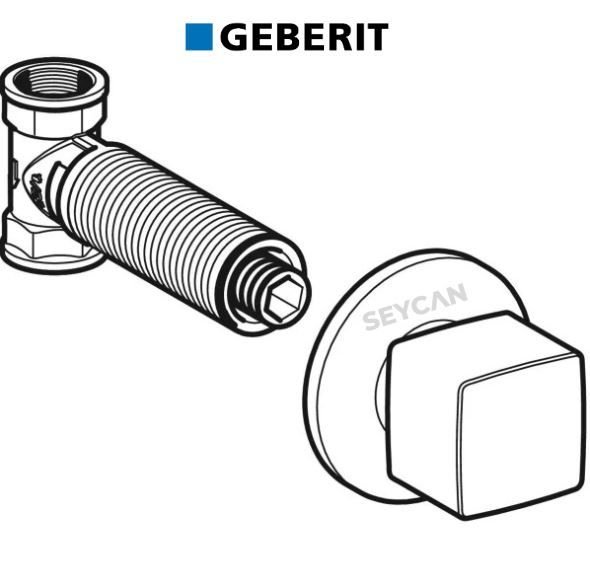 Geberit Kare Ankastre Stop Valf