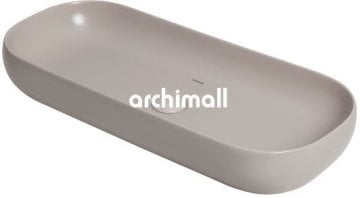 Niv 85x37cm Tezgahüstü Lavabo Mat Sahra