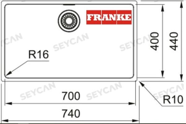 Franke Maris Mrx 110-70 Inox Mutfak Evyesi̇