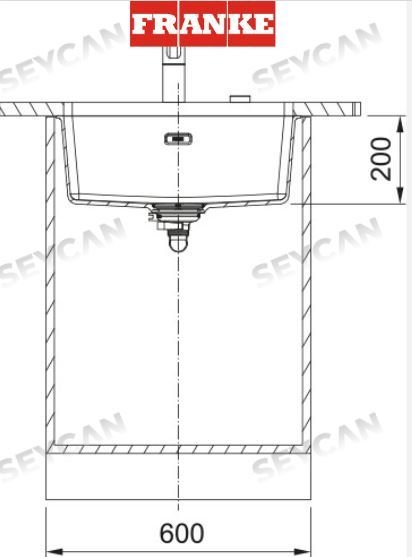 Franke Maris Mrg 110-52 Nero Grani̇t Mutfak Evyesi̇