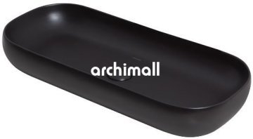 Niv 85x37cm Tezgahüstü Lavabo Siyah