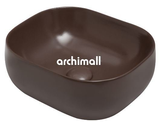 Niv 42x37cm Tezgahüstü Lavabo Mat Moka