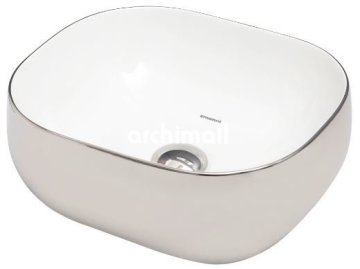 Niv 42x37cm Tezgahüstü Lavabo Platin Beyaz