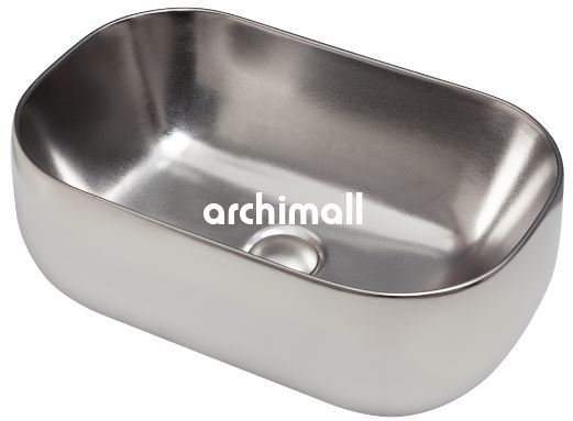 NivXH 58x37cm Tezgahüstü Lavabo Mat Platin