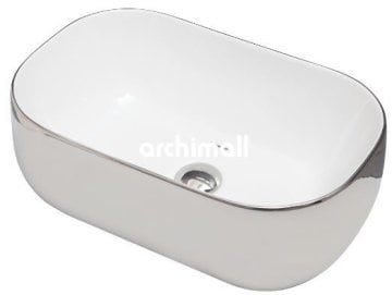NivXH 58x37cm Tezgahüstü Lavabo Platin Beyaz