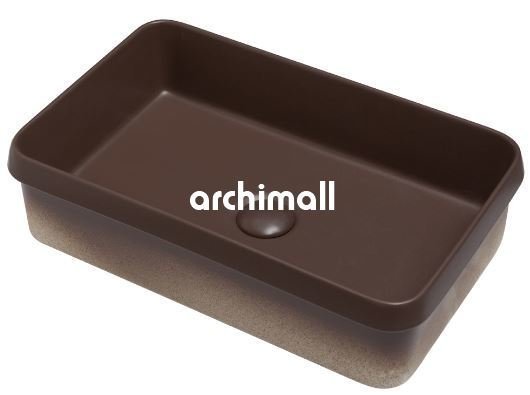 Lyra 60x37cm Gömme Lavabo Mat Moka