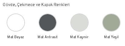 Orka Bari 100 Etajerli Asma Banyo Dolabı LED Aynalı