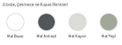 Orka Bari 100 Etajerli Asma Banyo Dolabı LED Aynalı