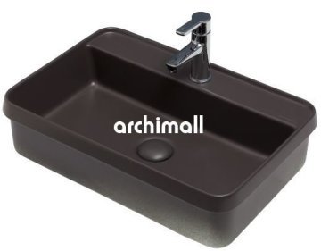 LyraBD 60x40cm Gömme Lavabo Mat Antrasit