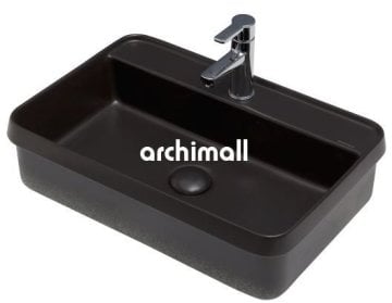 LyraBD 60x40cm Gömme Lavabo Mat Siyah