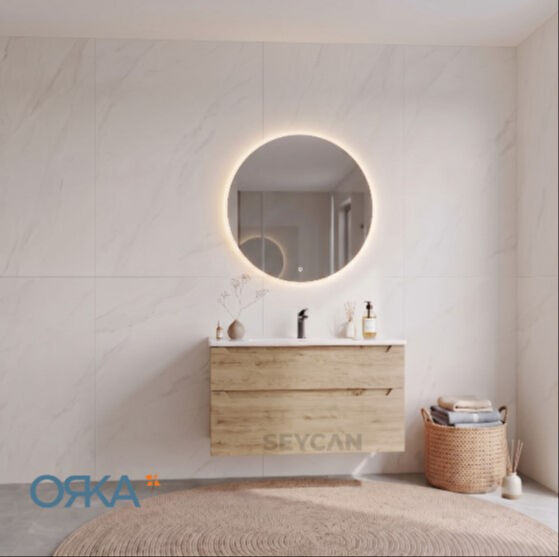 Orka Messina Led li Banyo Dolabı 100 cm