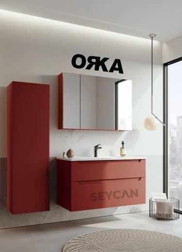Orka  Messina 100 Ayna Dolaplı Asma Banyo Dolabı