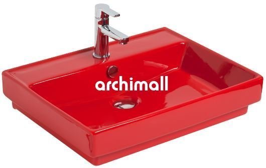 KastraGM 60x46cm Gömme Lavabo Kırmızı