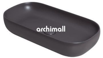 Niv 70x37cm Tezgahüstü Lavabo Mat Antrasit