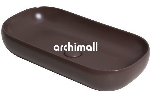 Niv 70x37cm Tezgahüstü Lavabo Mat Moka