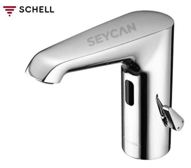 SCHELL Xeris E Çift Su Girişli Pilli Orta Boy Fotoselli Lavabo Bataryası