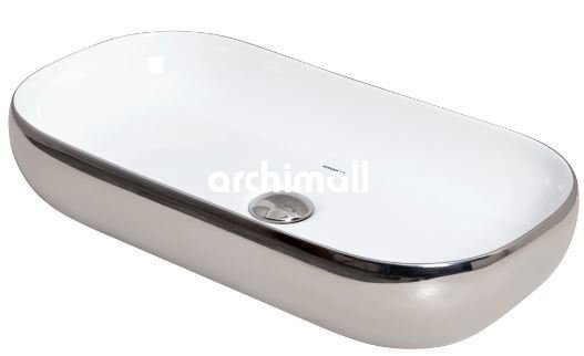 Niv 70x37cm Tezgahüstü Lavabo Platin Beyaz