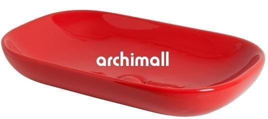 Alya 65x41cm Tezgahüstü Lavabo Kırmızı