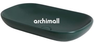 Alya 65x41cm Tezgahüstü Lavabo Mat Zümrüt