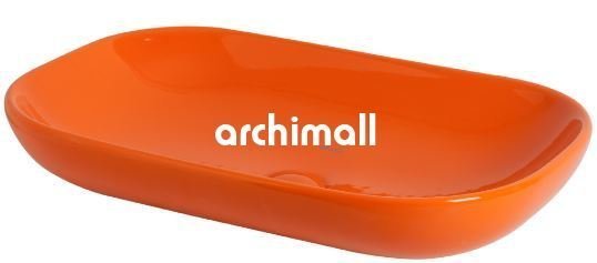 Alya 65x41cm Tezgahüstü Lavabo Turuncu