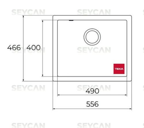 Teka Cave 49.50 B-TQ Siyah Granit Evye