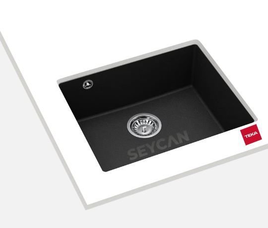 Teka Cave 49.50 B-TQ Siyah Granit Evye