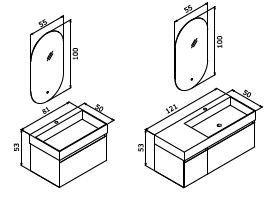 Orka Lusso 120 cm Asma Banyo Dolabı