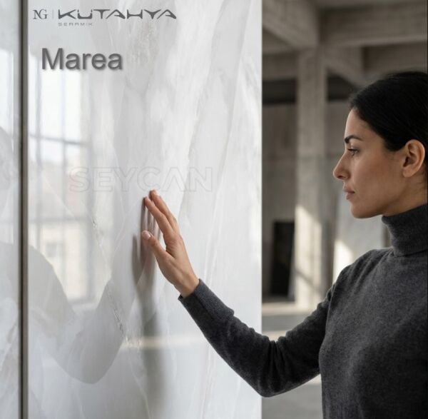 Kütahya Seramik 60x120 Marea Beyaz Parlak Nano
