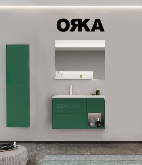 Orka Milano 100 cm Asma Banyo Dolabı