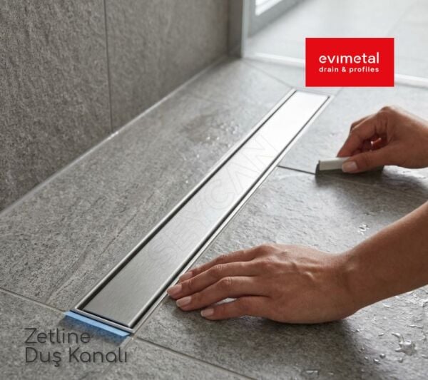 Evimetal Zetline Duş Kanalı 60 cm Yandan Çıkış