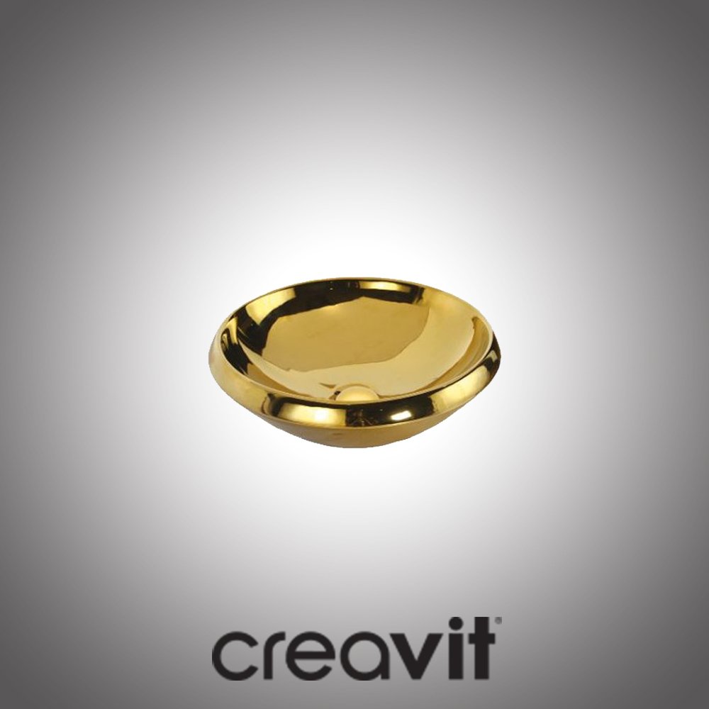 Creavit Mono Q45 cm Setüstü Lavabo - Altın Kaplama