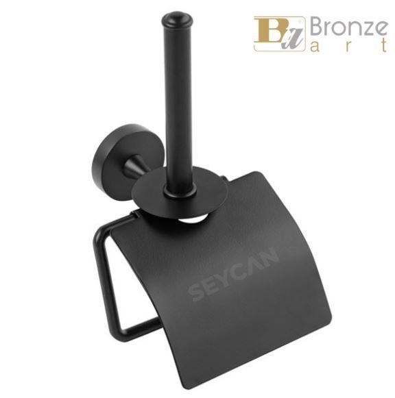 Bronze Fairmont Siyah Kapaklı Yedekli Kağıtlık