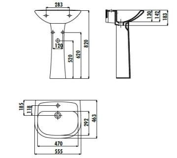 Creavit Pitta 45x55 cm Lavabo + Tam Ayak