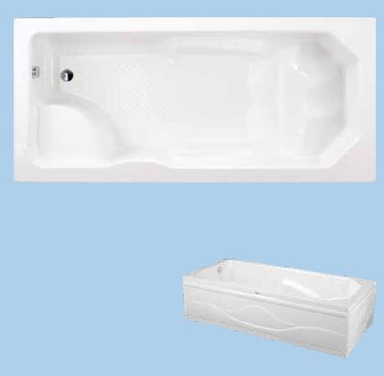 SANACRYL 210X95X60 AKRİLİK PANELLİ KÜVET (Kabuk+Ayak+Ön Panel+Yan Panel)  A-157