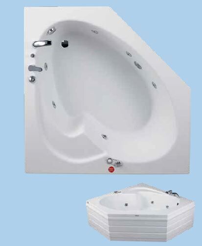 SANACRYL 115X115 AKRİLİK PANELLİ KÜVET (Kabuk+Ayak+Ön Panel) A-422