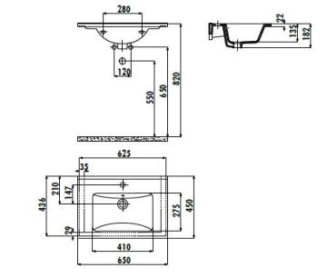 Creavit Su 45x65 cm Lavabo