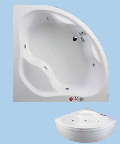 SANACRYL 130X130 AKRİLİK PANELLİ KÜVET (Kabuk+Ayak+Ön Panel) A-403